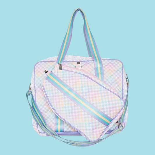 Pickleball Bag | rainbow gingham