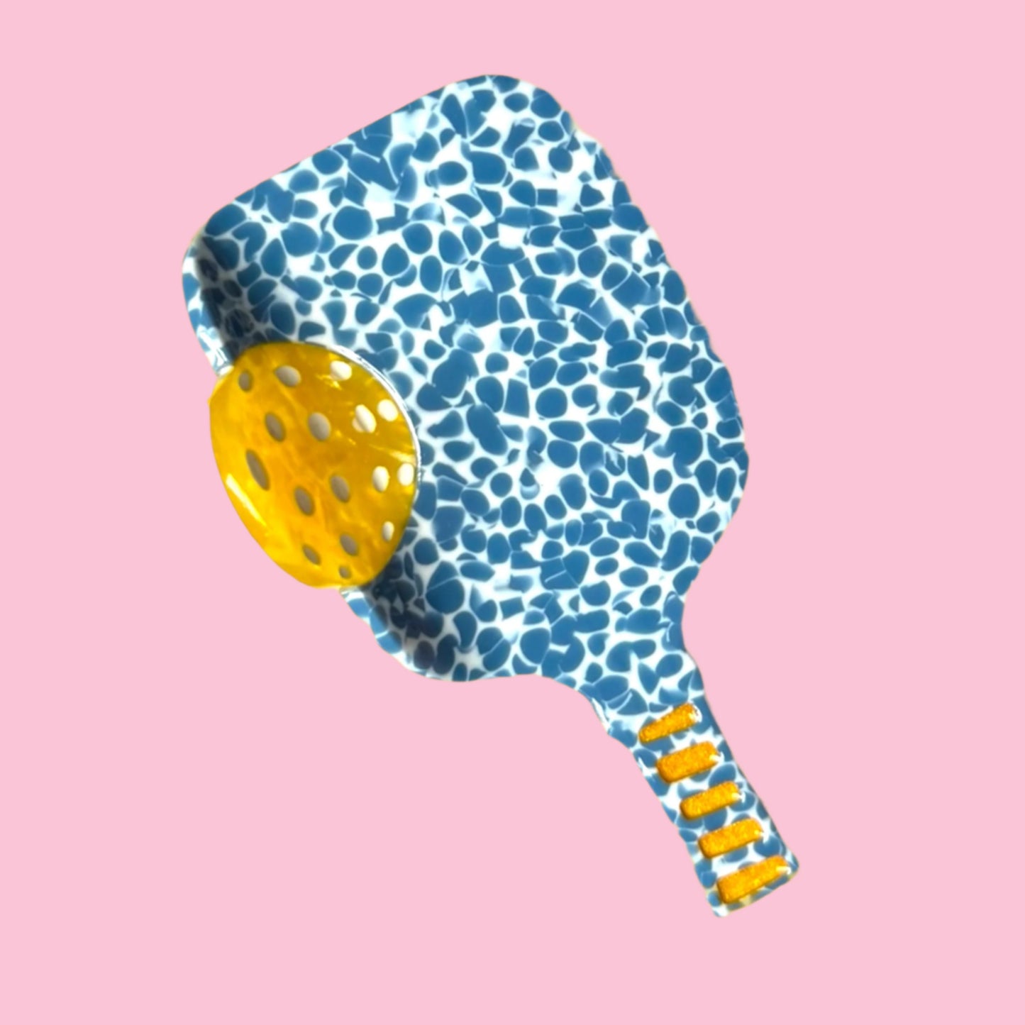 Pickleball Paddle Hair Claw |  Blue Speckle