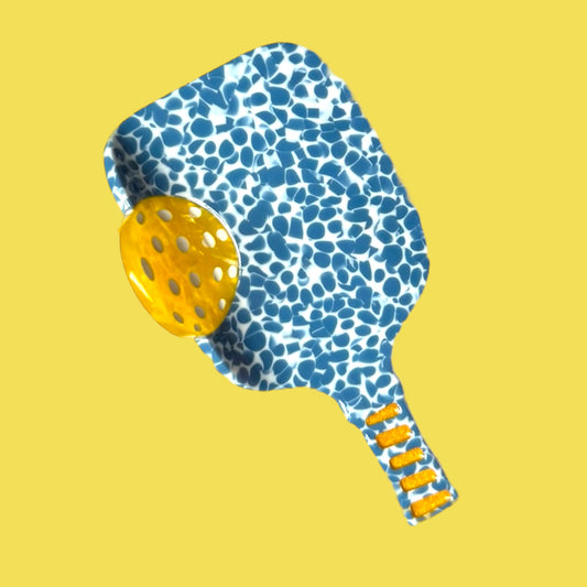 Pickleball Paddle Hair Claw |  Blue Speckle