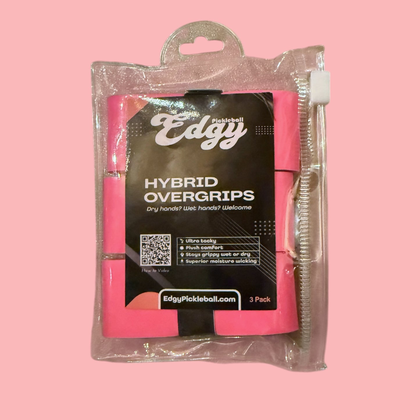 Hybrid Overgrip | 3 Pack | hot pink