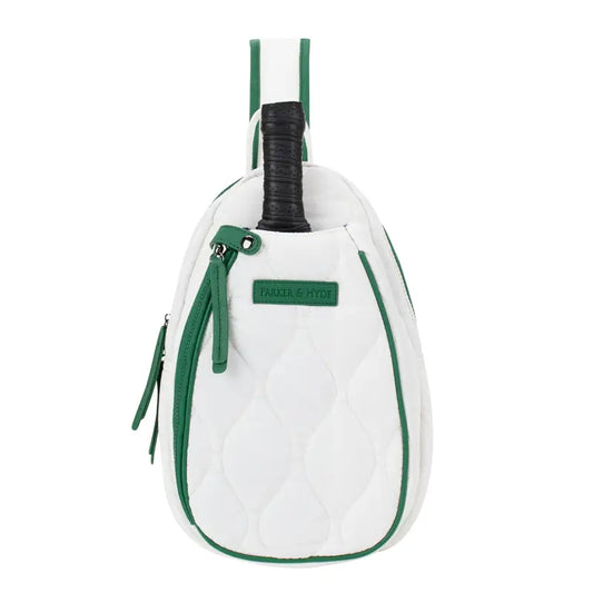 Pickleball Courtside Sling | white + kelly green