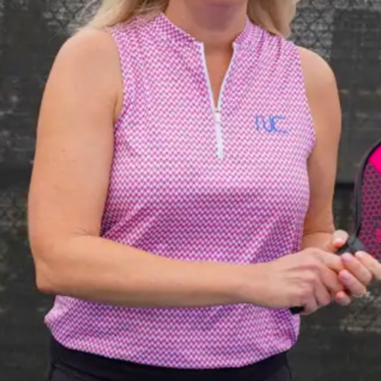 IN STORE ONLY! Sleeveless Performance Tank/Top | pink + paddle pattern