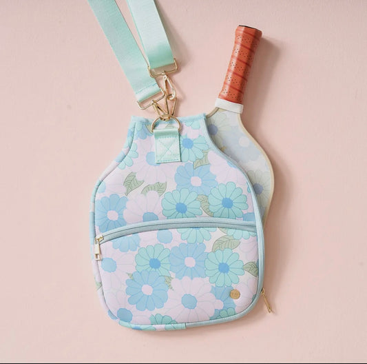 Pickleball Paddle Cover Bag | Daisy Craze Aqua