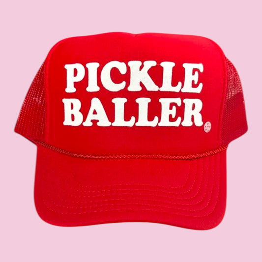 PICKLEBALLER Trucker Hat | red