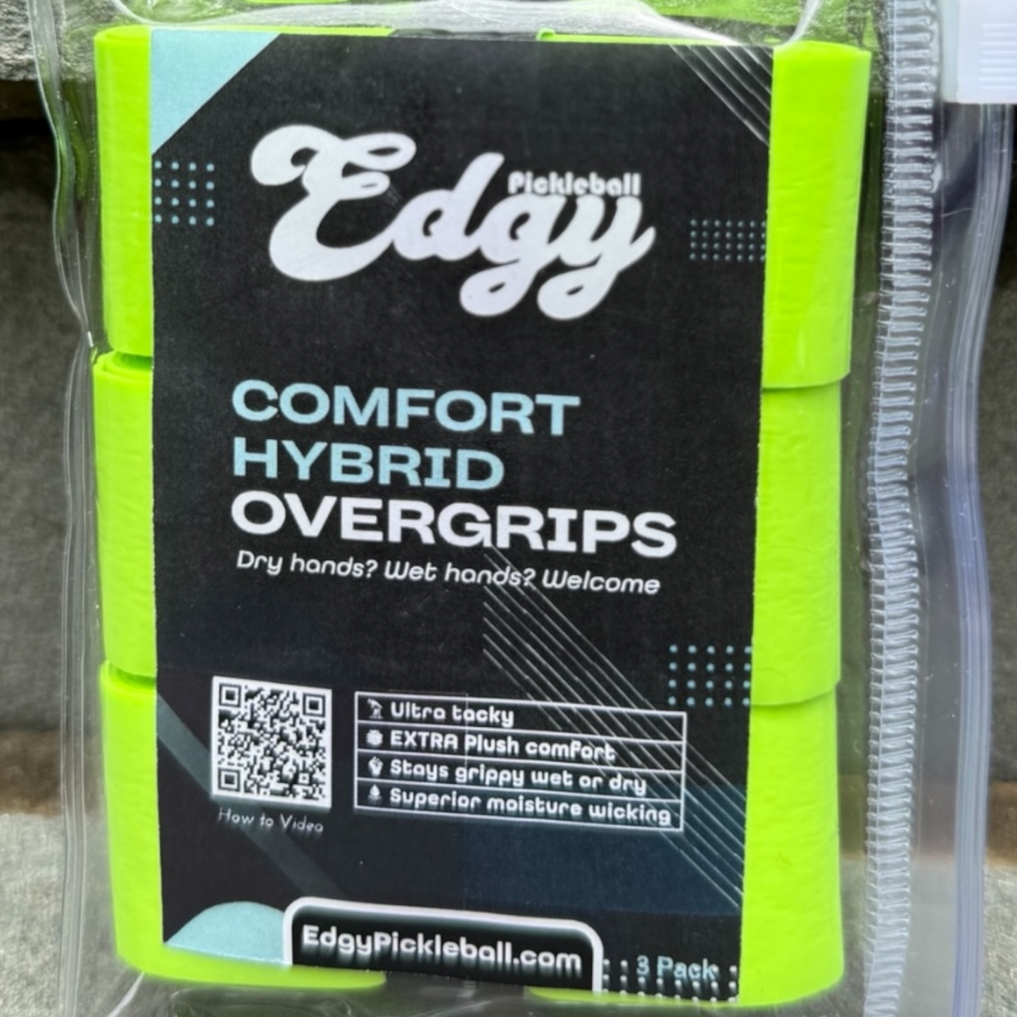 Hybrid Overgrip | 3 Pack | Electric Lime