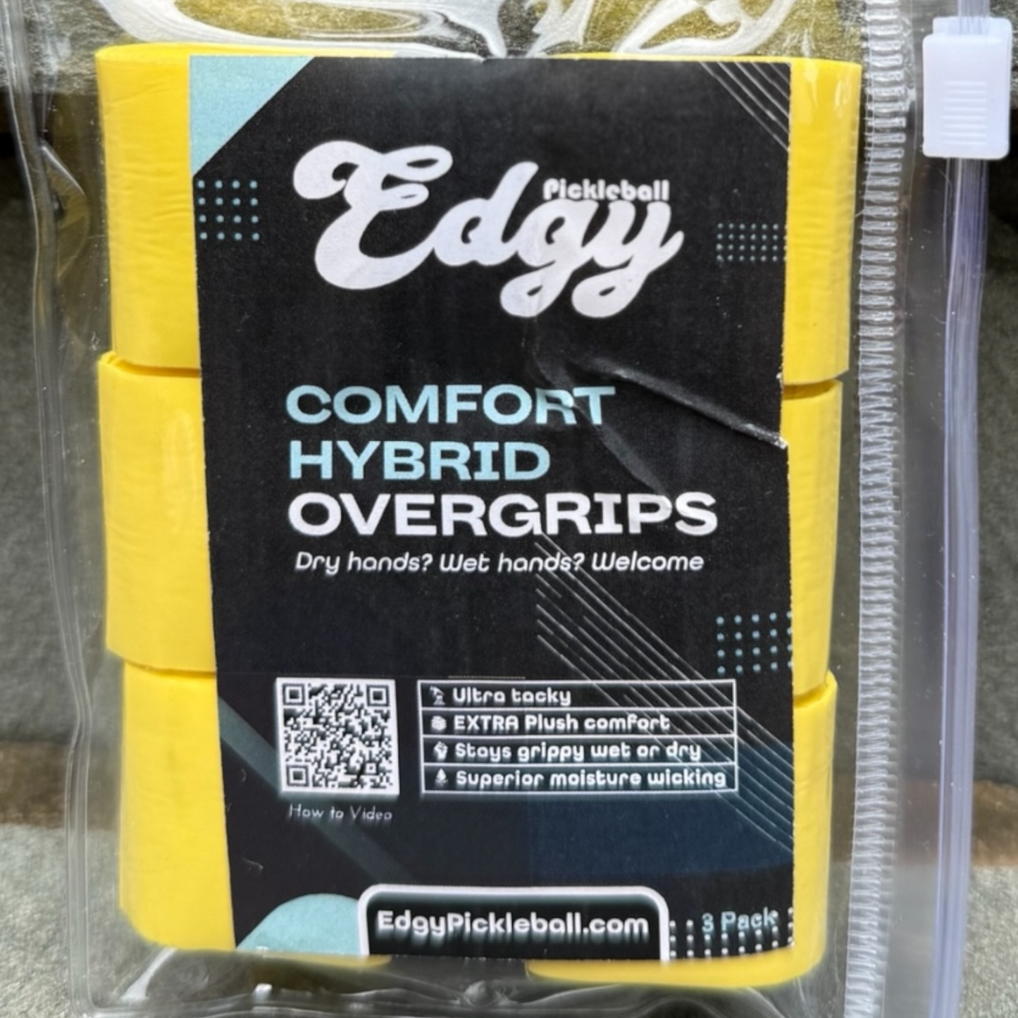 Hybrid Overgrip | 3 Pack | Banana Yellow