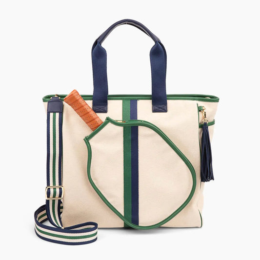 The BESTIE Pickleball Bag | canvas + navy + green