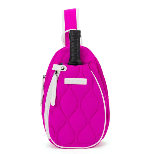 Pickleball Courtside Sling | hot pink + white