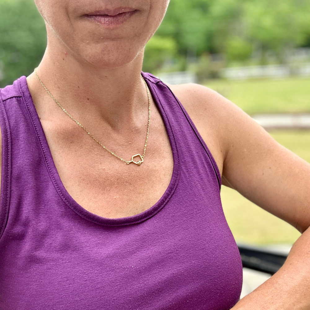 Pickleball Paddle Necklace | gold