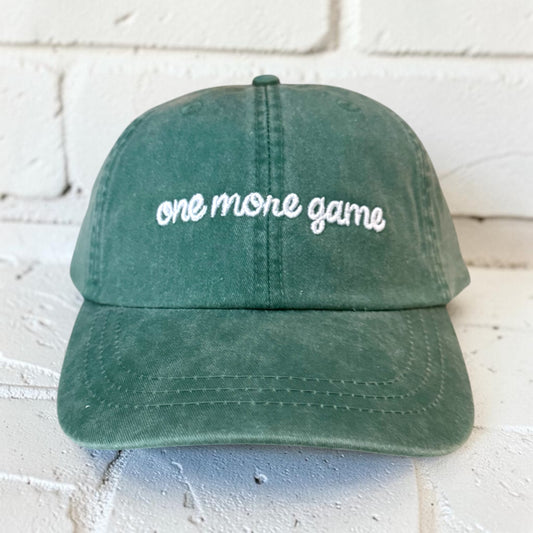 One More Game Embroidered Hat | Hunter green