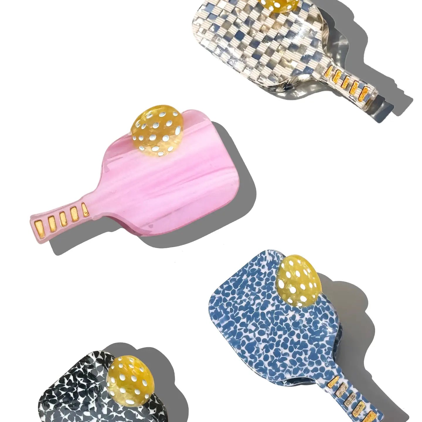 Pickleball Paddle Hair Claw |  Pink