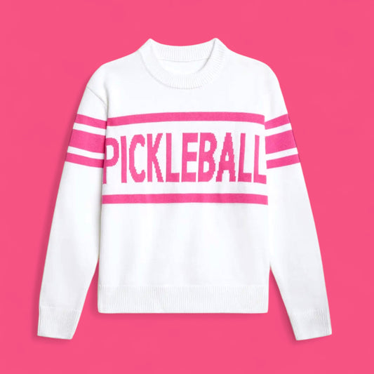 Pickleball Crewneck Sweater | pink