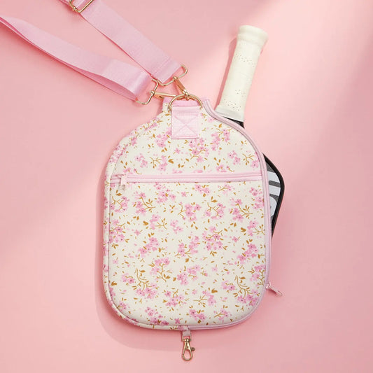 Floral Pickleball Paddle Cover | pink