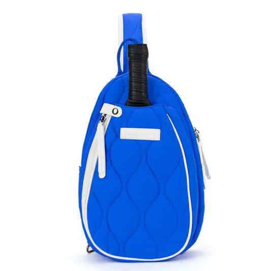 Pickleball Courtside Sling | electric blue + white
