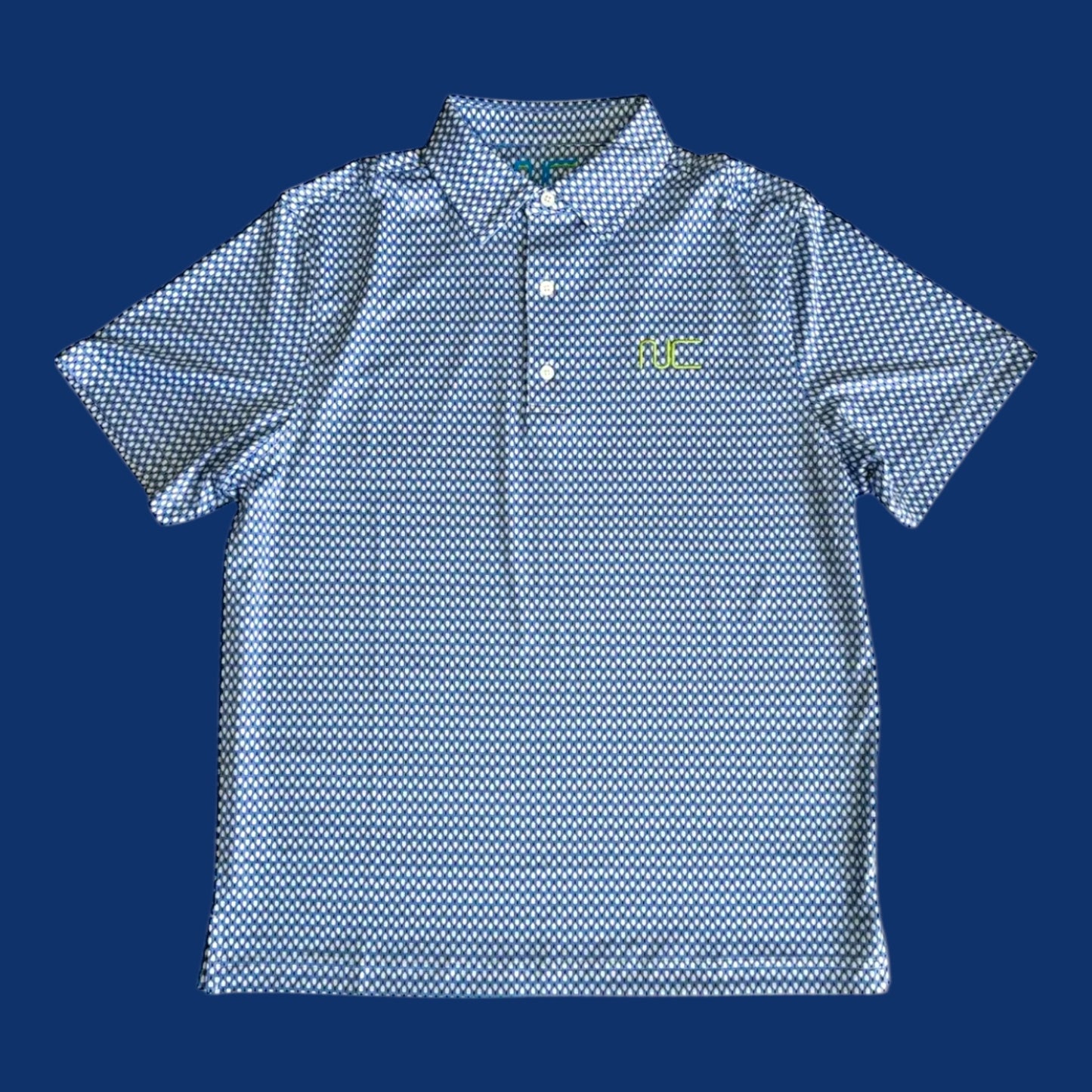 IN STORE ONLY! Performance Polo | blue + paddle pattern