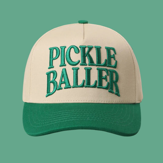 COMING SOON - PICKLE BALLER Embroidered Trucker Hat | green