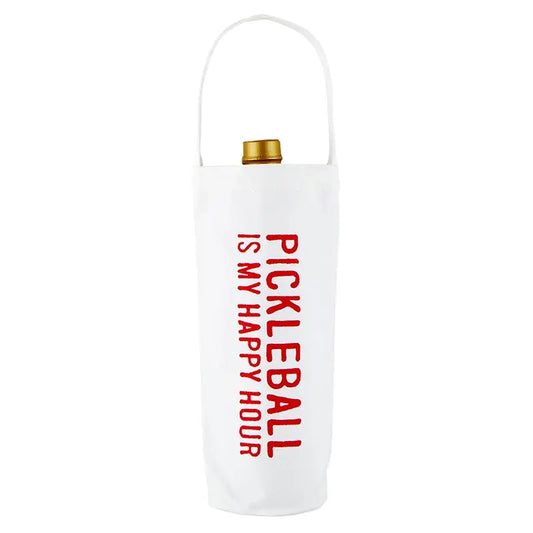 Canvas Wine Bag | Pickleball Is My Happy Hour