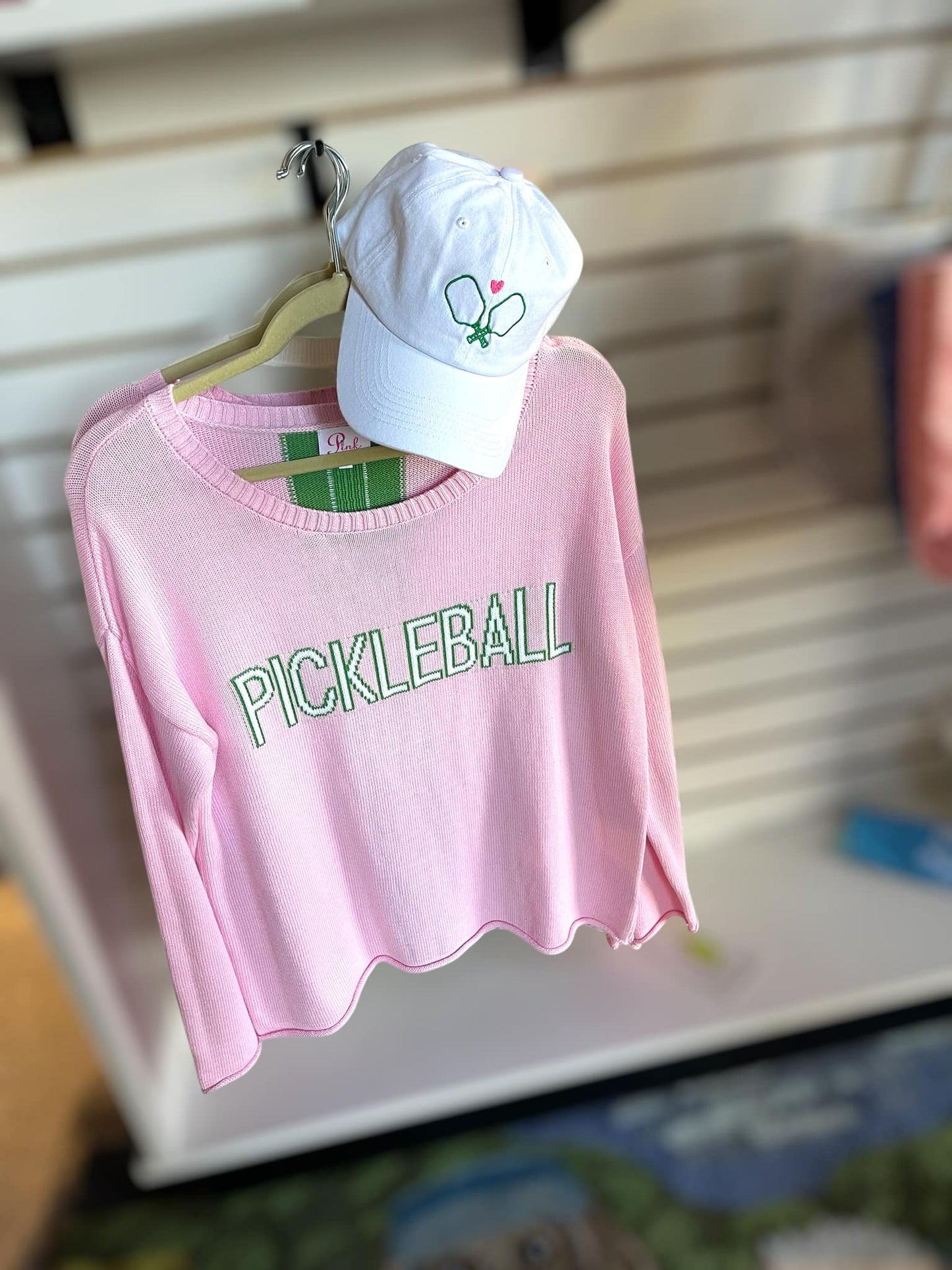 Boxy Pickleball Sweater | Pink
