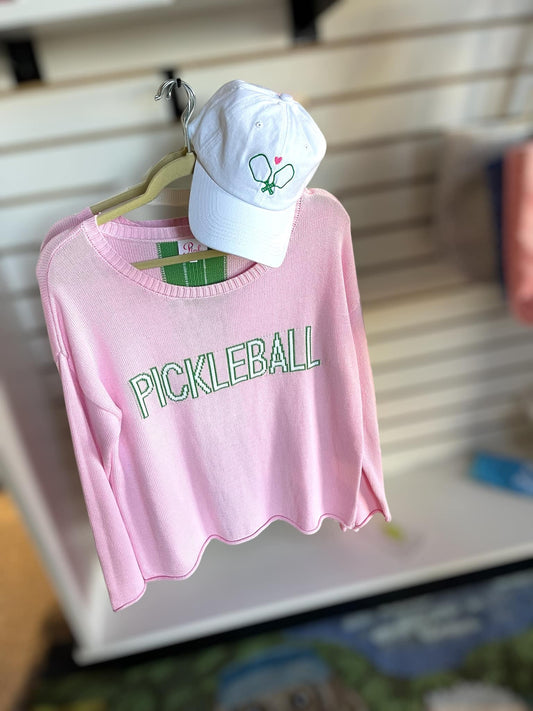 Boxy Pickleball Sweater | Pink