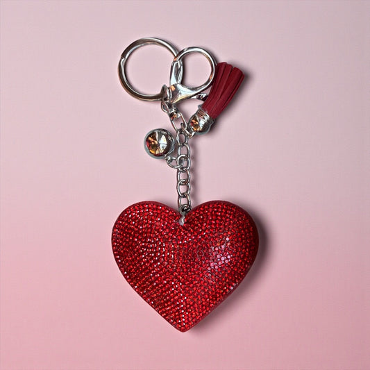 Rhinestone BLINGY Red Heart