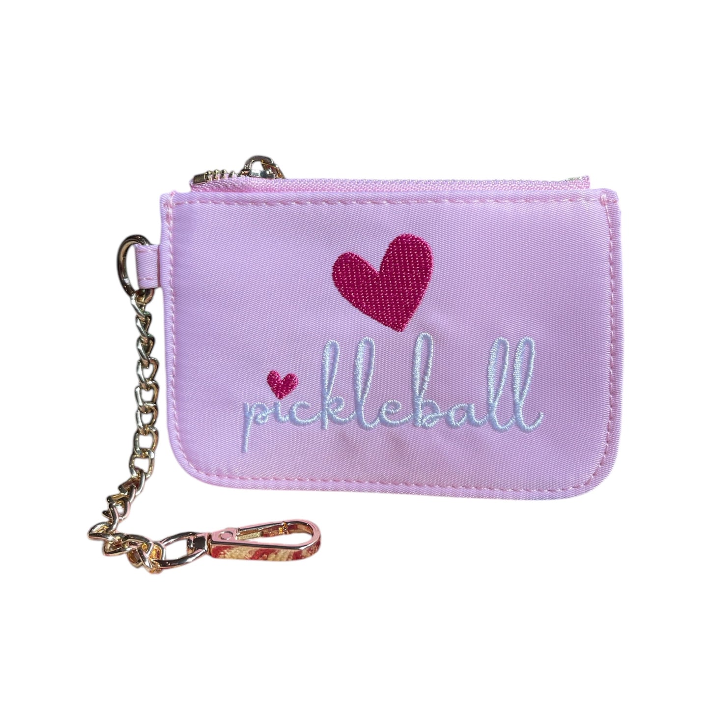 GIFT BUNDLE!  Pickleball Nylon Zip Mint Green Pouch + Pink Coin Purse