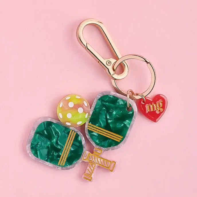 Pickleball Paddles Bag Charm
