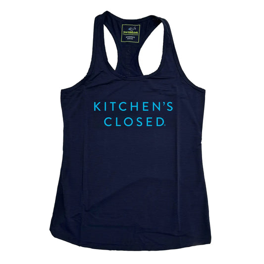 KITCHEN'S CLOSED Lux Performance Tank | blue + blue