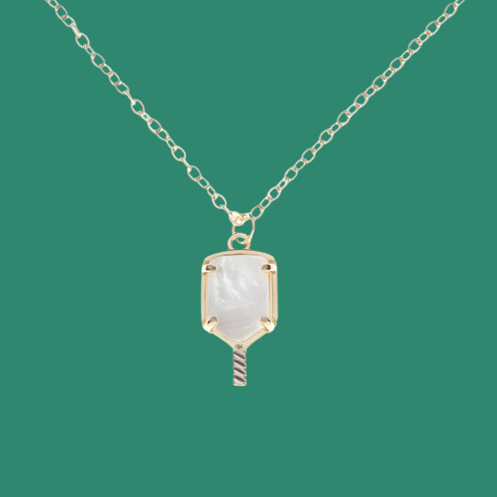 Pickleball Paddle Necklace | Gold