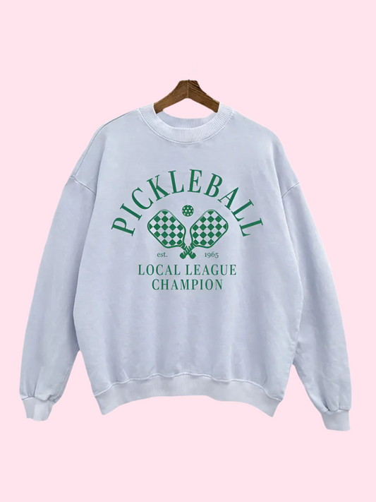 LOCAL LEAGUE CHAMPION | Mineral Washed Blue Sweatshirt