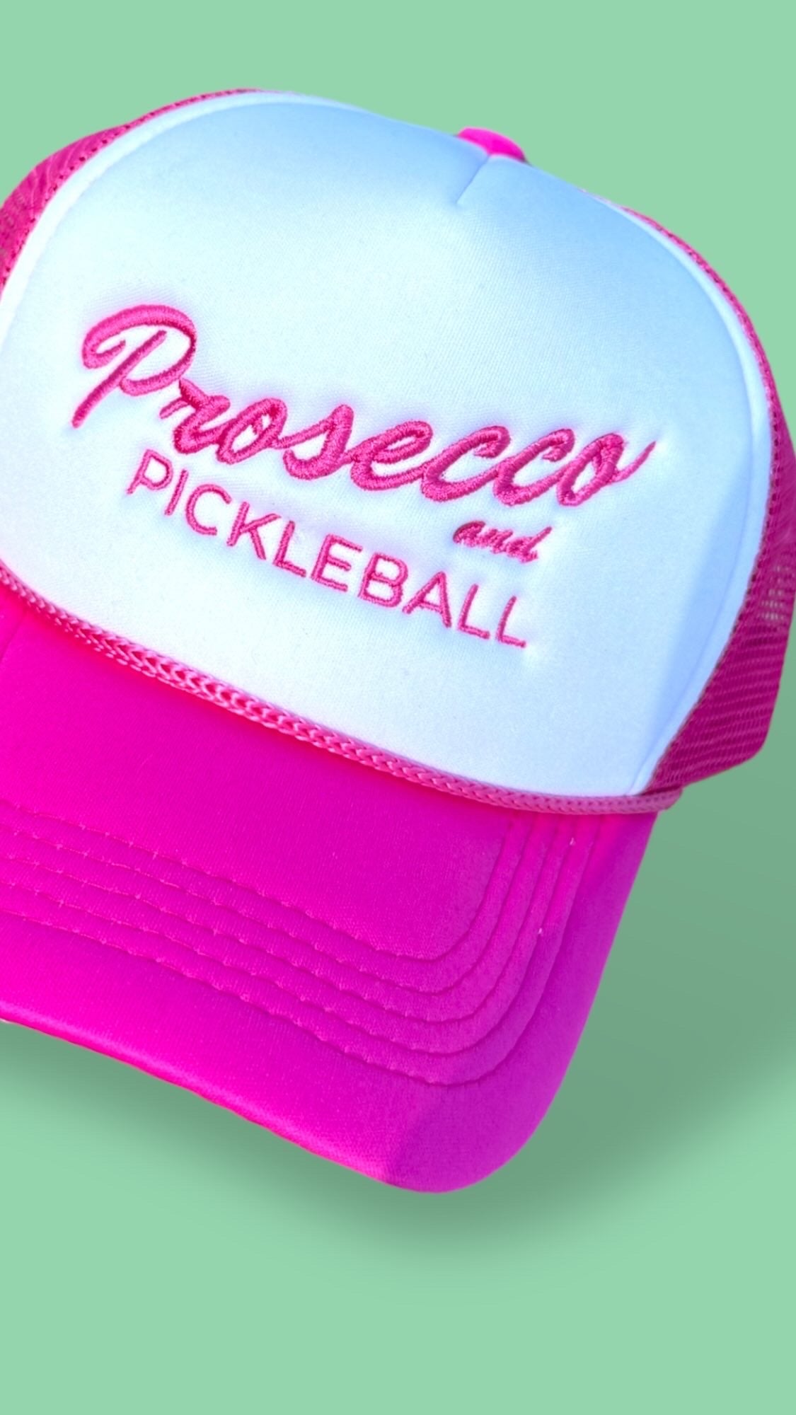 Prosecco and Pickleball Hat | Hot Pink