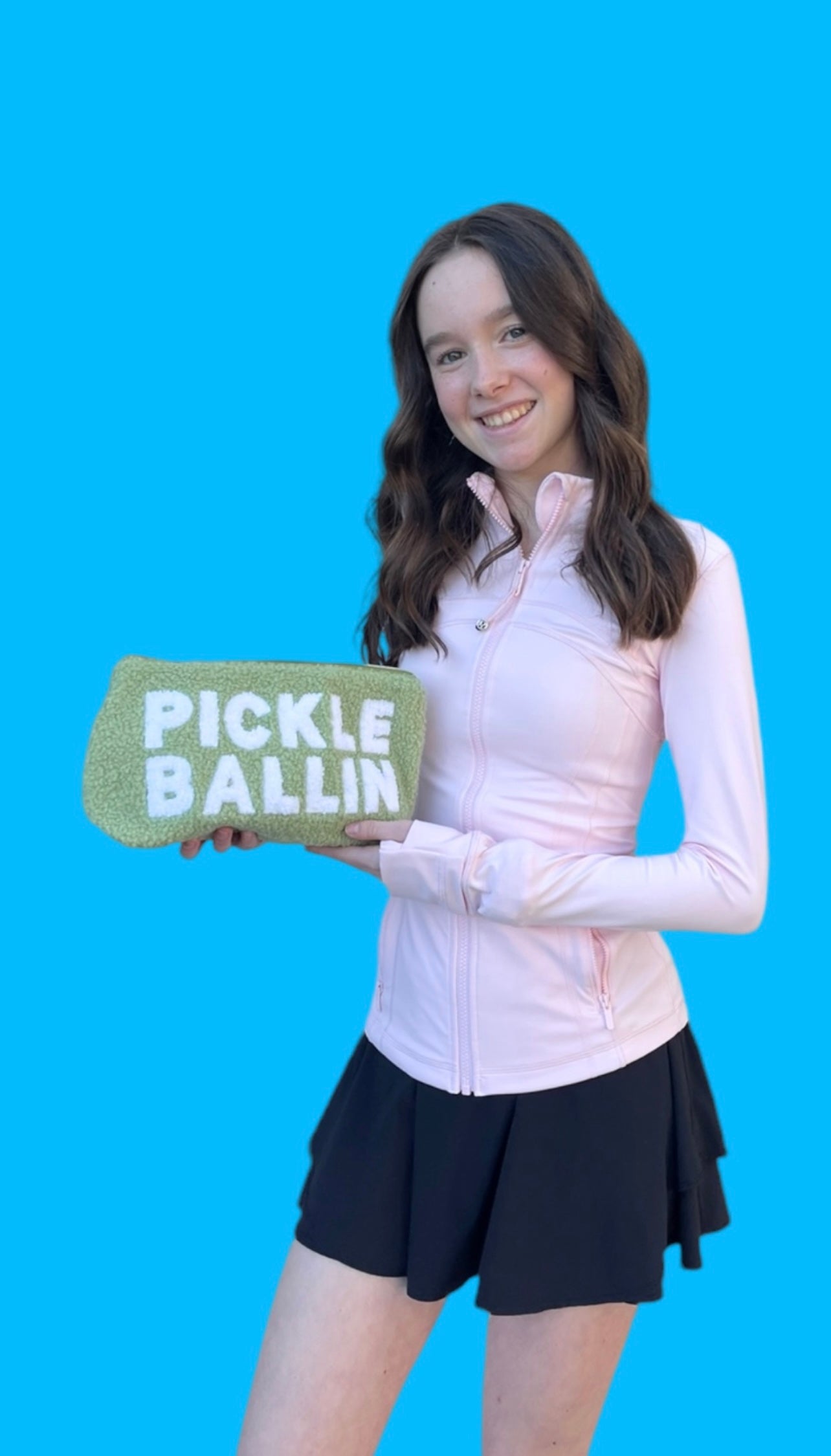 PICKLE BALLIN Teddy Pouch | Green