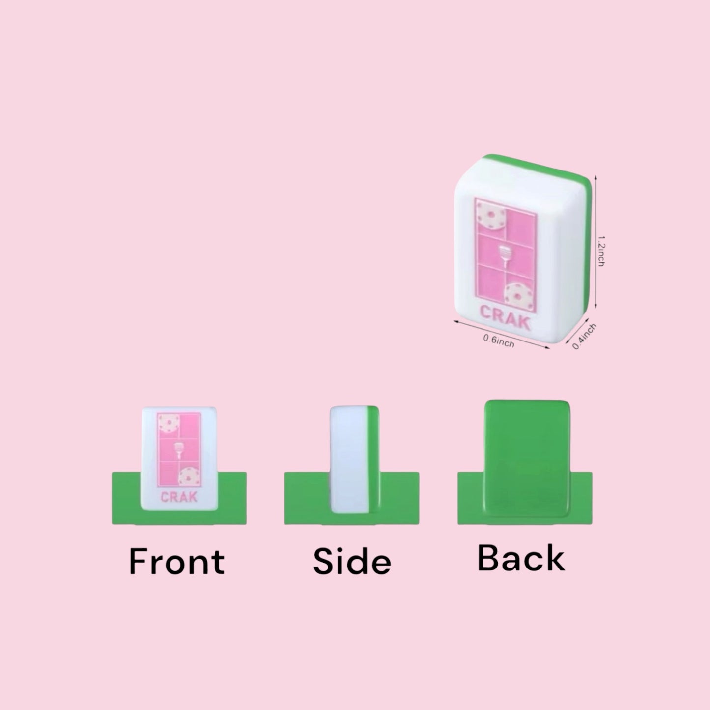 American Pickleball Mahjong Set | pink + green