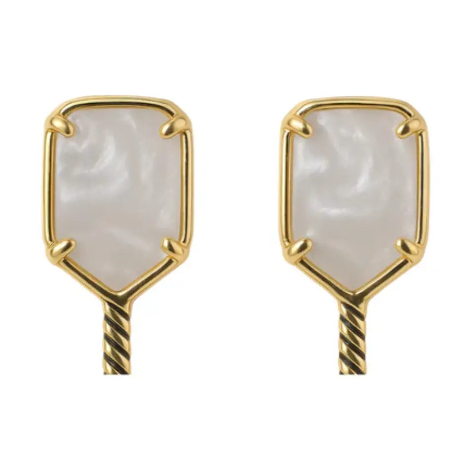 Pickleball Paddle Studs Earrings | Gold