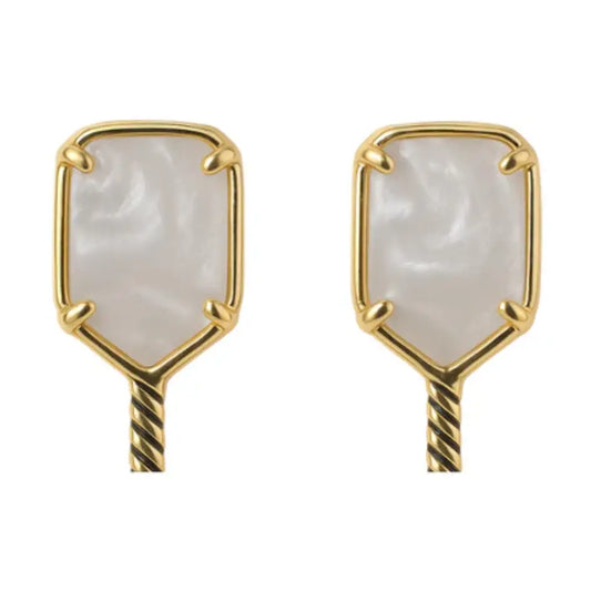 Pickleball Paddle Studs Earrings | Gold
