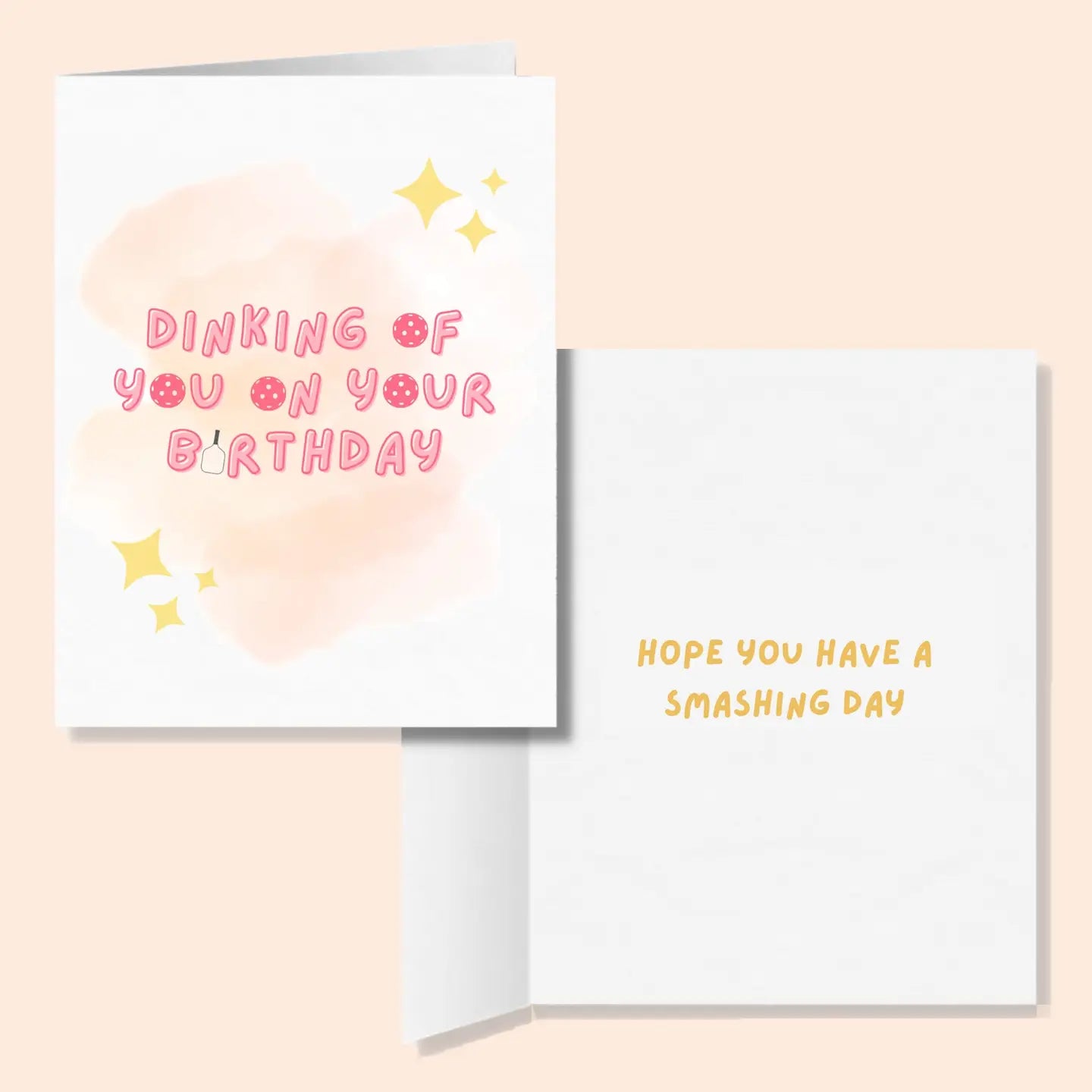 Pickleball Birthday Card | DINKING OF YOU ON YOUR BIRTHDAY