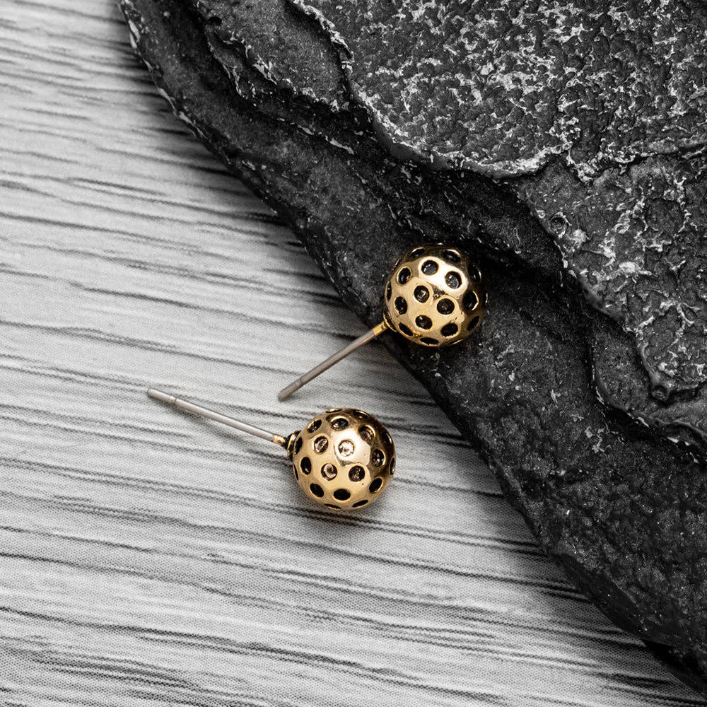 Pickleball Stud Earrings | gold