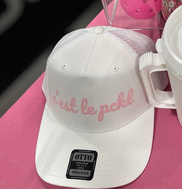 C'est Le Pckl Mid Profile Cotton Canvas Pickleball Trucker Hat