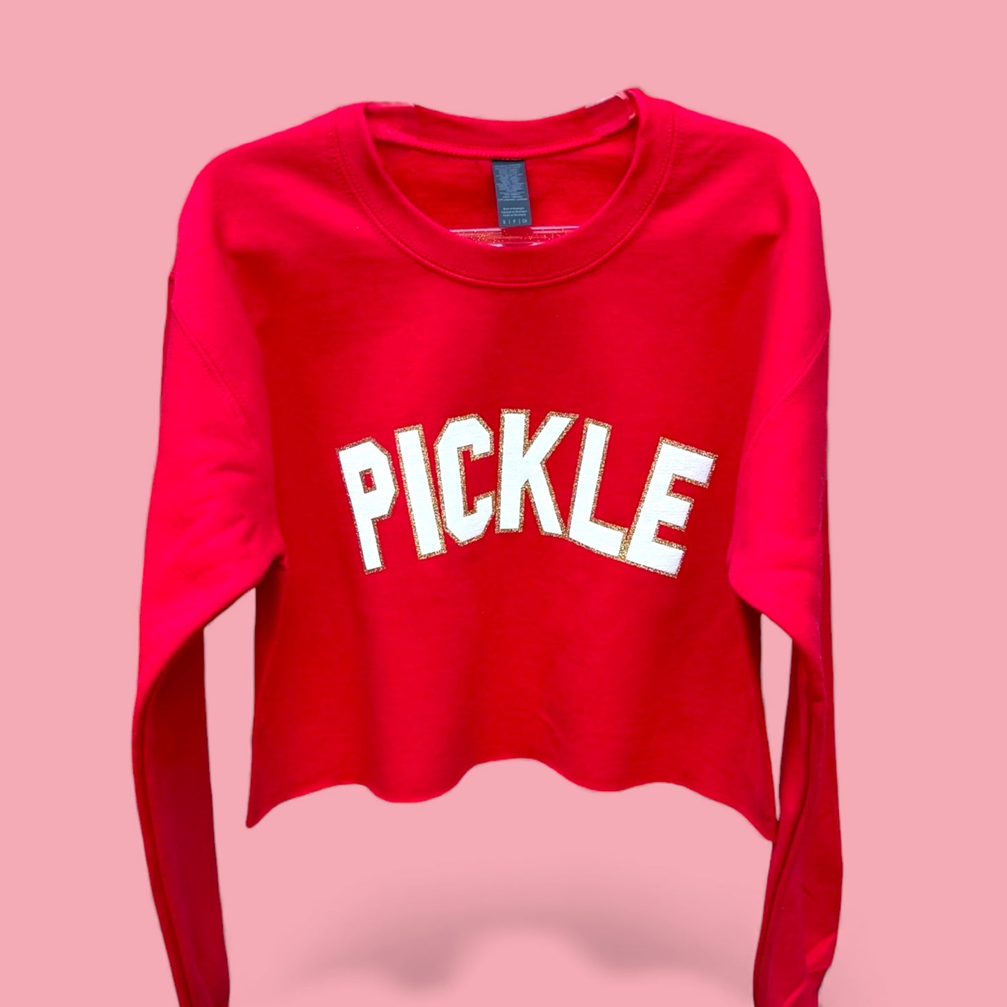 PICKLE Cropped Sweatshirt | red