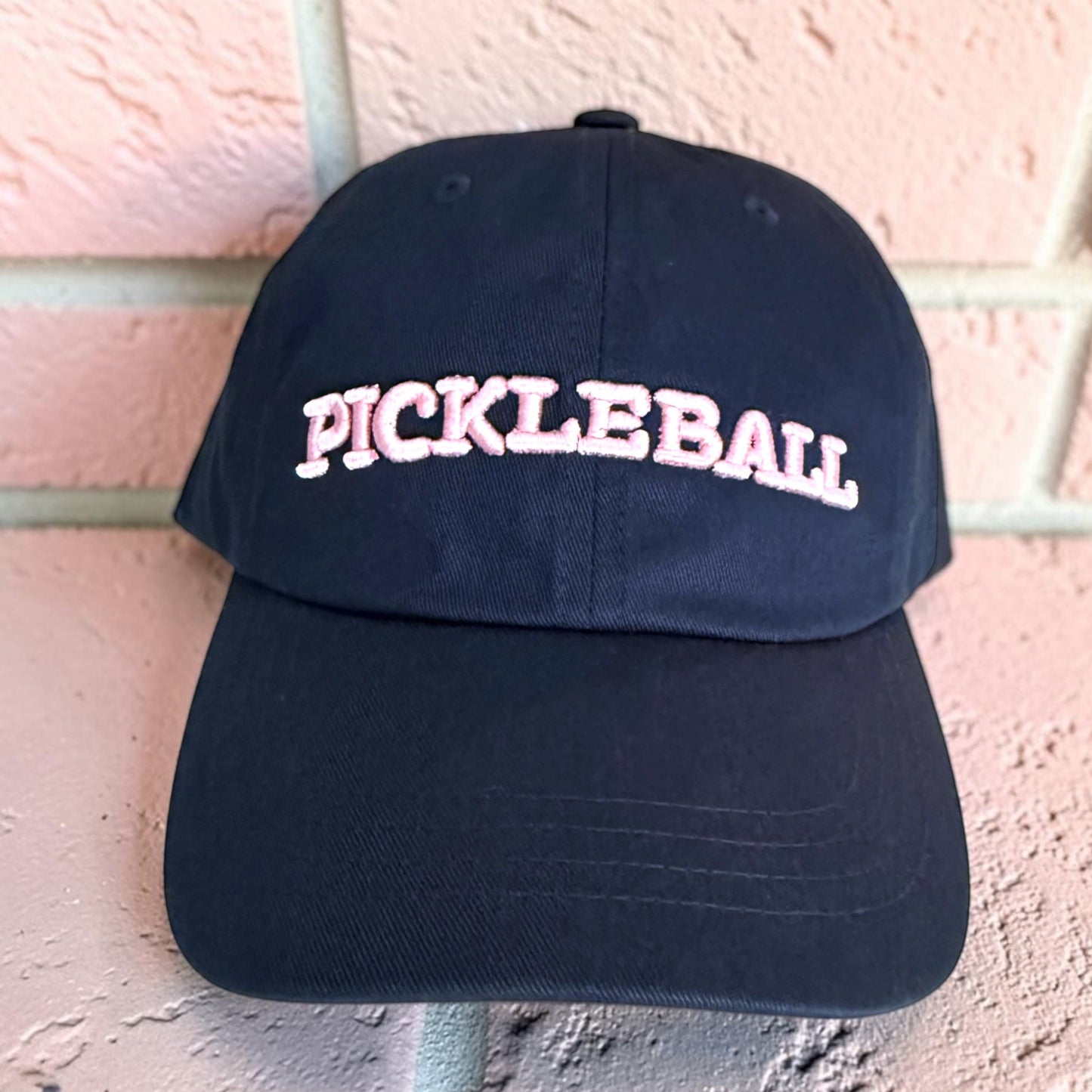 Embroidered PICKLEBALL Hat | navy + pink