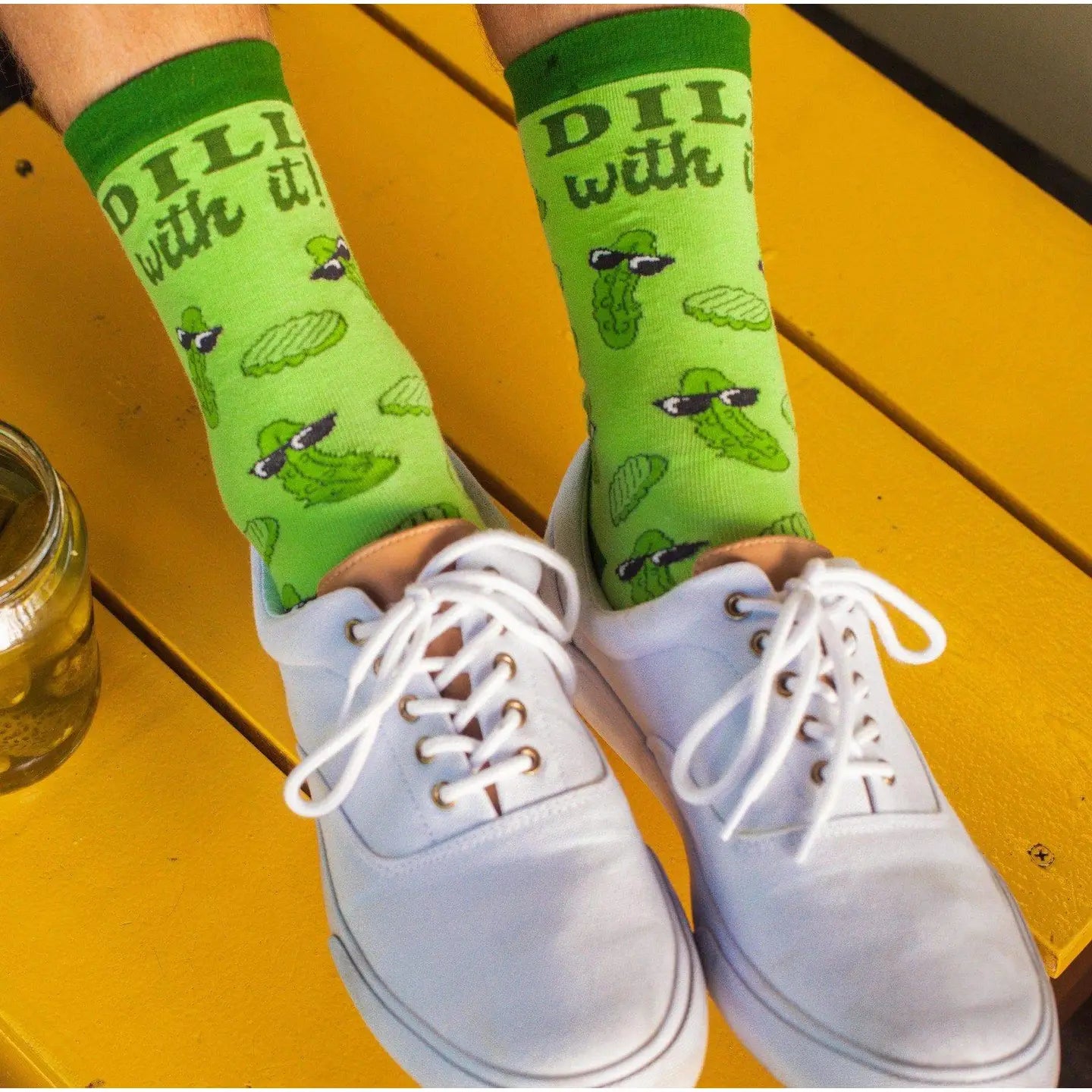 DILL with It Socks| green + pickles