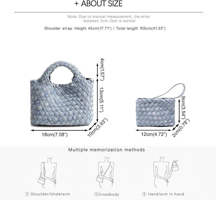 Mini Denim Tote | Crossbody | Coin purse