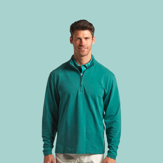 Bermuda Sands Quarter Zip Top | hunter green