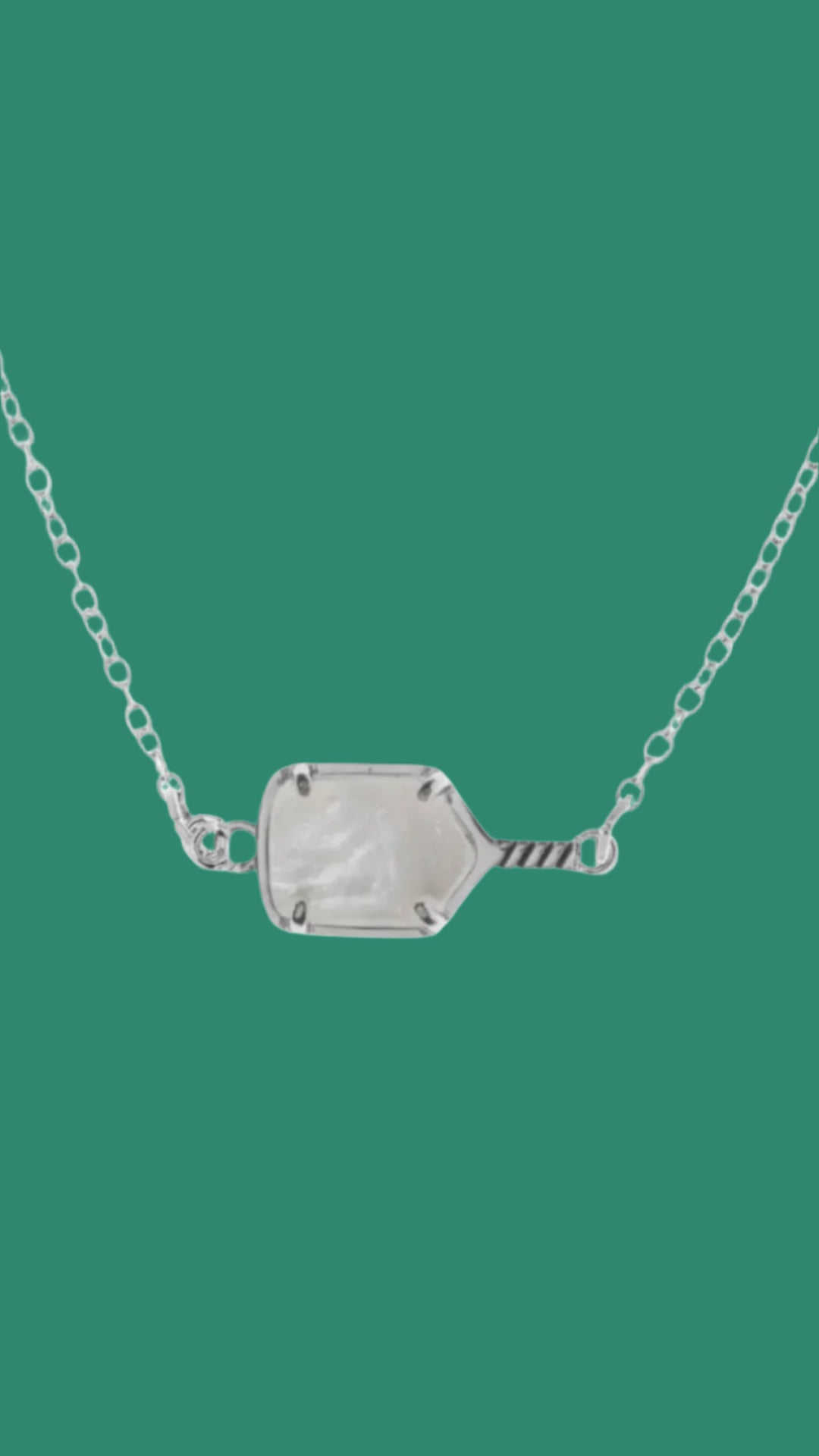 SUPER SALE! Pickleball Paddle Necklace | Silver