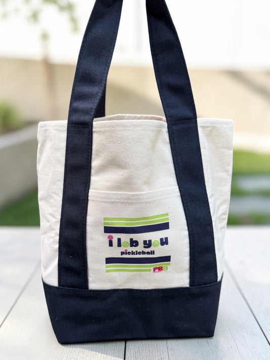 i lob you pickleball | mini Carryall Tote Bag | navy