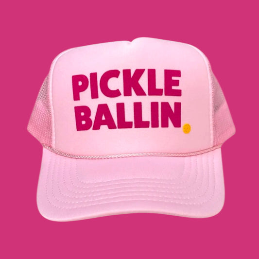 PICKLEBALLIN Trucker Hat | pink