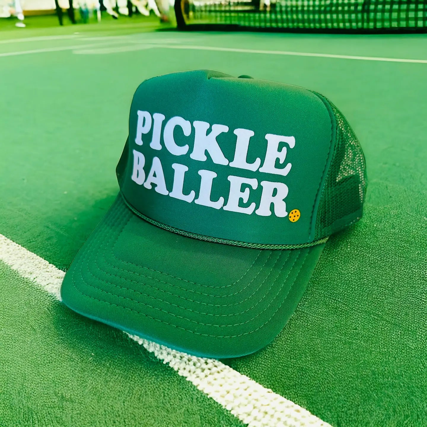 PICKLEBALLER Trucker Hat | kelly green