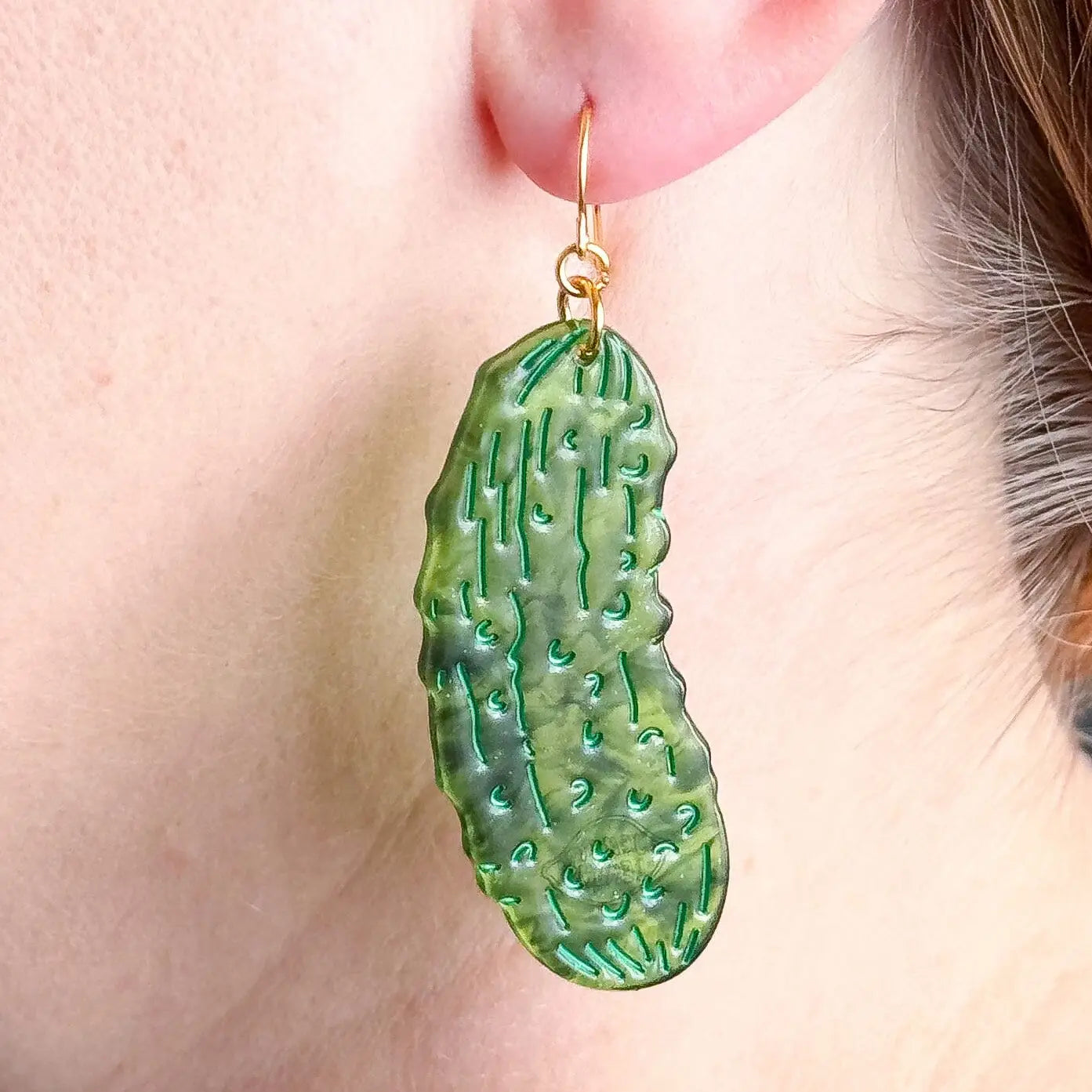 PICKLE SALE! Big Pickle Earrings