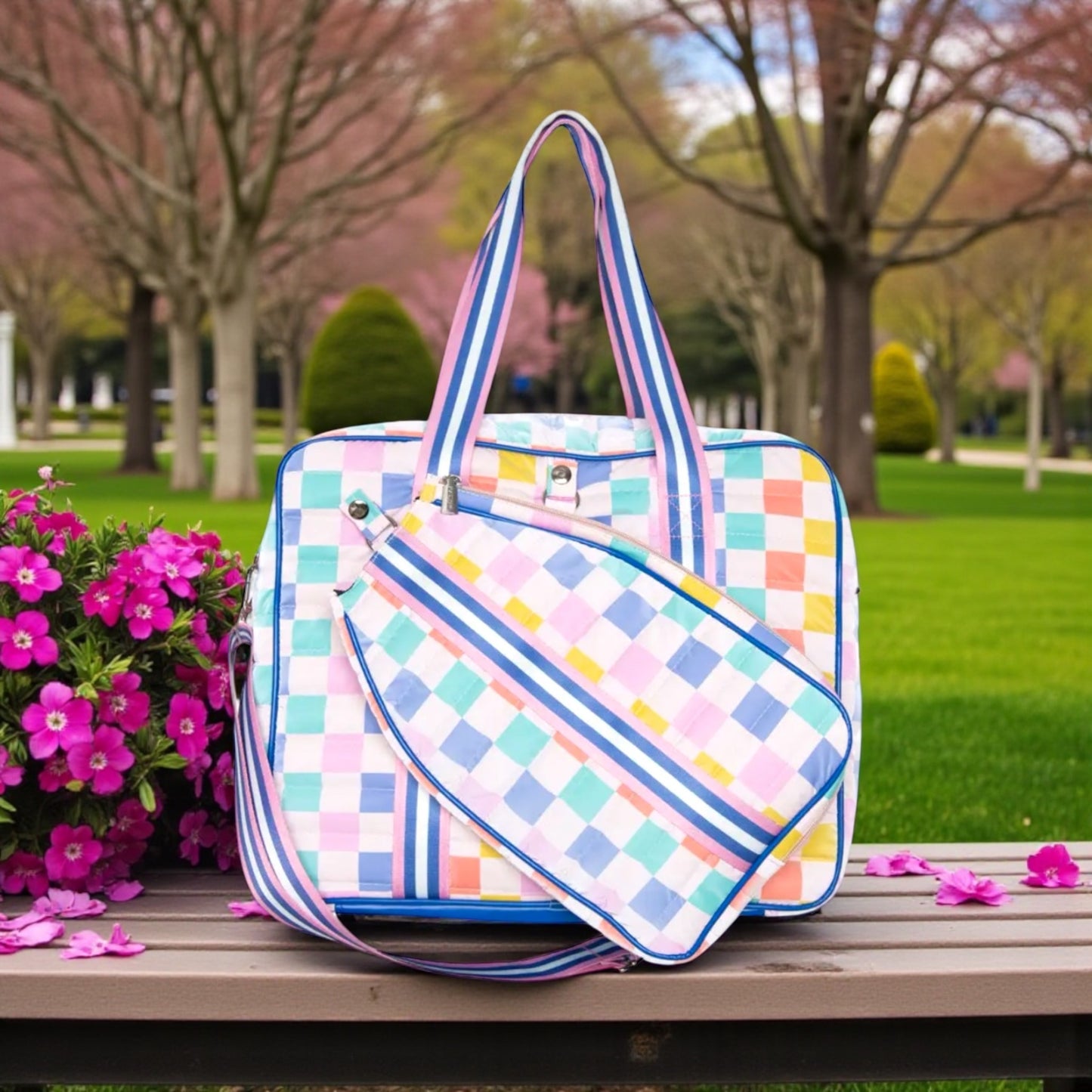 Pickleball Bag | multi color checkerprint