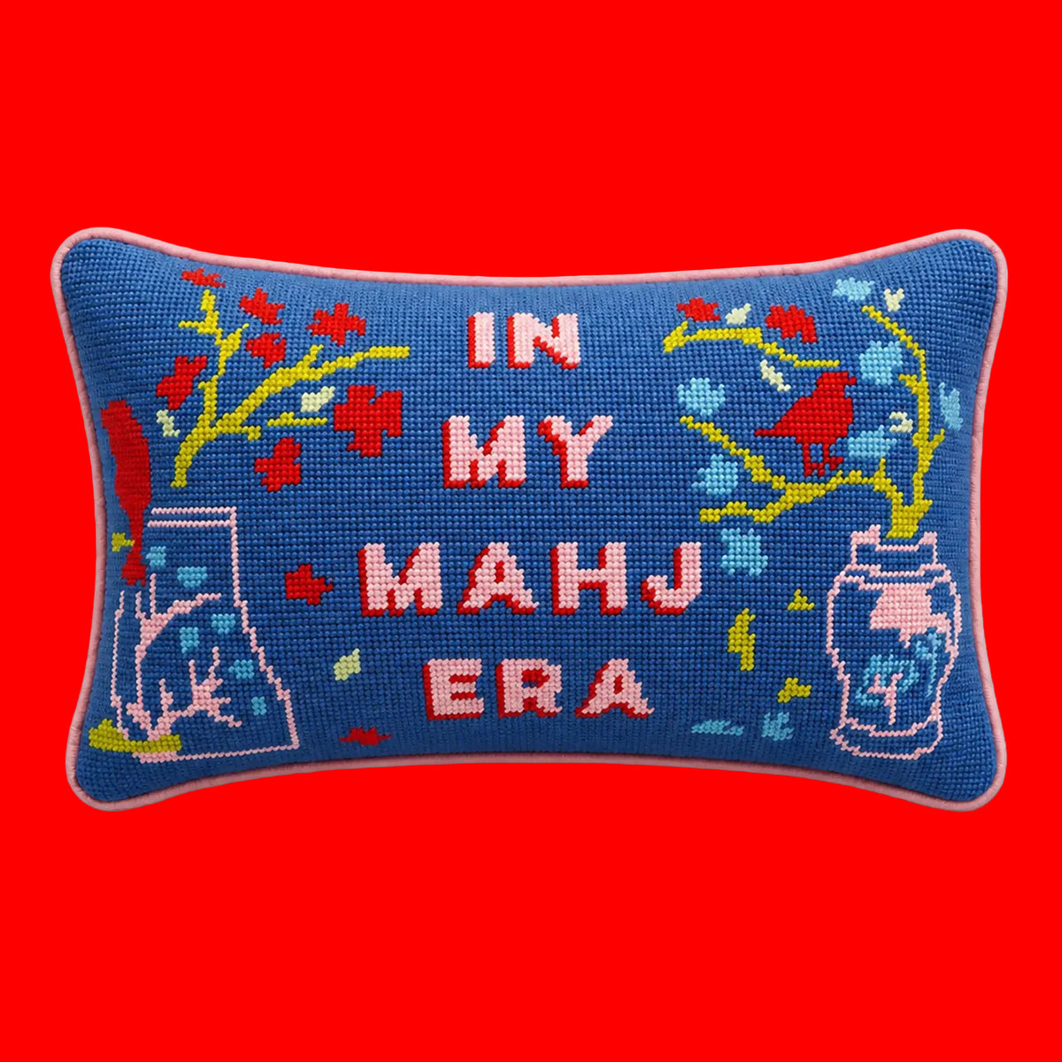 In My Mahj Era Needlepoint Pillow | IN STORE ONLY