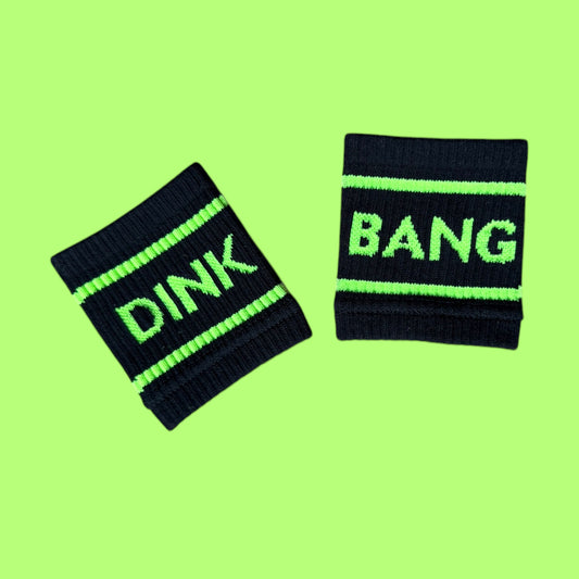 Dink & Bang Pickleball Wristbands | Black